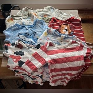 LOT 9 Months Carter’s & Kid’s Headquarters Onesies, Pajamas animals cars stripes